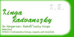 kinga radvanszky business card